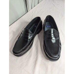Nunn Bush mens loafers shiny black dress slide on shoes 12W leather uppers 85538